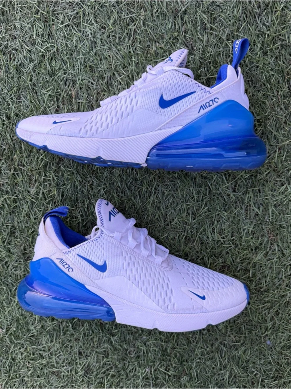 Nike AIR MAX 270 White / Racer Blue Sz(9.5) - Picture 3 of 3